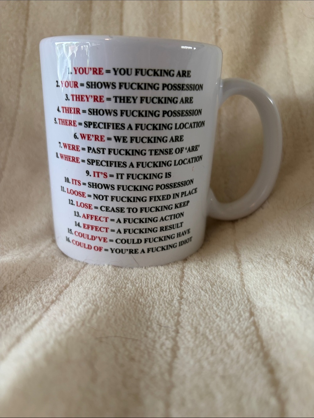 Profanity Grammar Mug